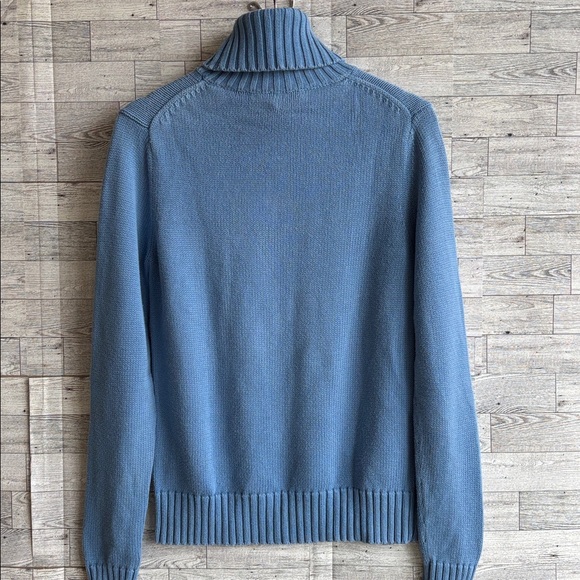 Ralph Lauren Sport Blue Turtleneck Sweater 100 % Cotton women's large‎ - Picture 3 of 6